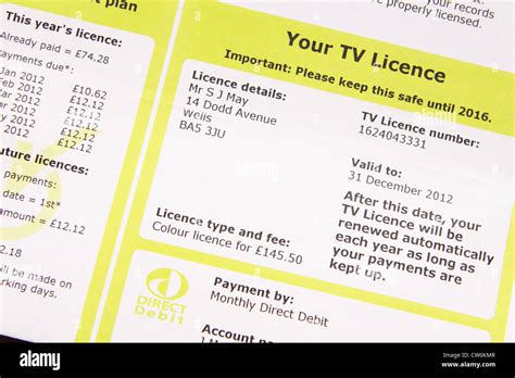 tv licence monthly direct debit.